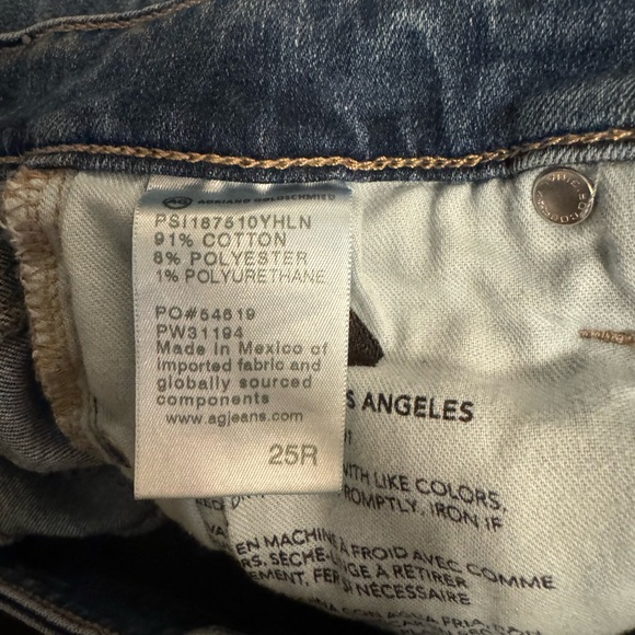 AG Denim Mari High-Rise Slim Straight Jeans - Size 25R - Picture 5 of 8